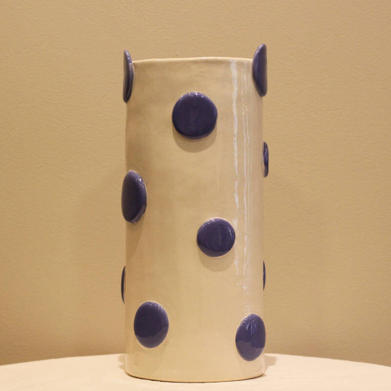 Dots vase large purple